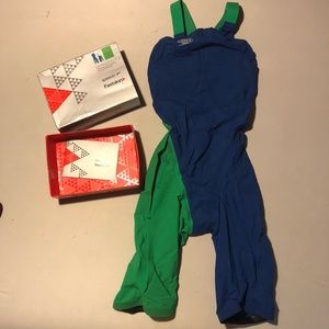 SPEEDO LZR ELITE FASTSKIN BLUE GREEN SIZE 25L